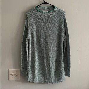 LOFT Men's Heathered Green Crewneck Sweater